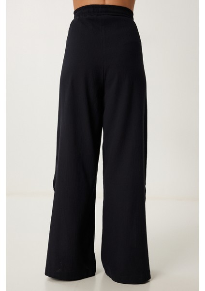 Keten Crop Bluz Pantolon Takım