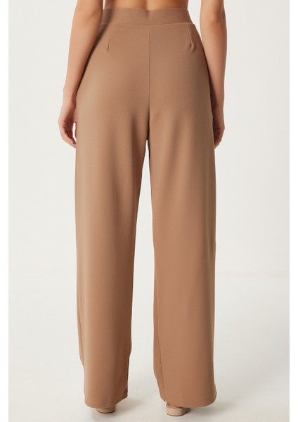 Likralı Rahat Palazzo Örme Pantolon LRV0019 BİSKÜVİ indirimleri