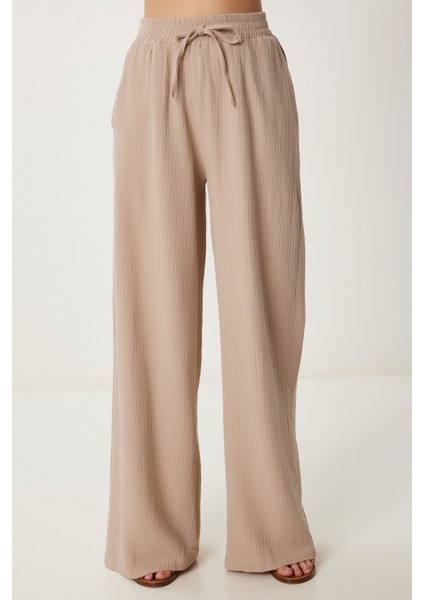Oversize Müslin Gömlek Pantolon Takım LSA0014 BEJ fırsatları