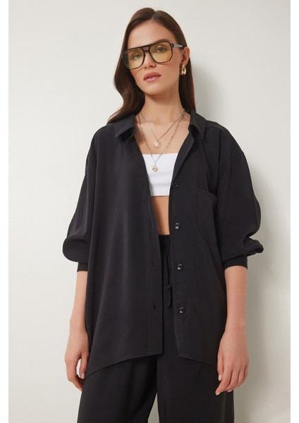 Oversize Modal Gömlek Pantolon Takım