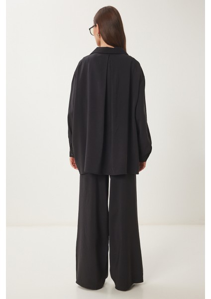 Oversize Modal Gömlek Pantolon Takım
