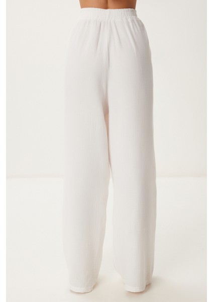 Oversize Müslin Gömlek Pantolon Takım LSA0014 EKRU