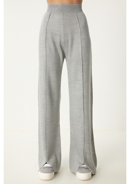 Şık Triko Kazak Pantolon Takım LMU0001 AÇIK GRİ