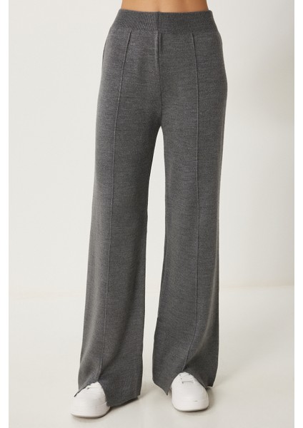 Şık Triko Kazak Pantolon Takım LMU0001 GRİ