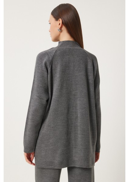 Şık Triko Kazak Pantolon Takım LMU0001 GRİ