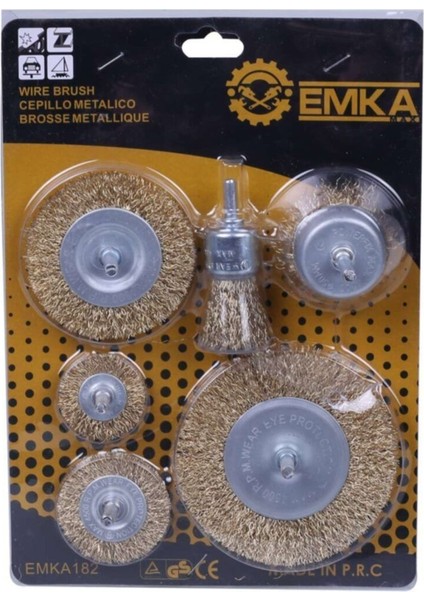 6 Parça Pimli Matkap Tel Fırça Seti (38MM+50MM+75MM+100MM) Dairesel +25MM KALEM+75MM Çanak fiyatları