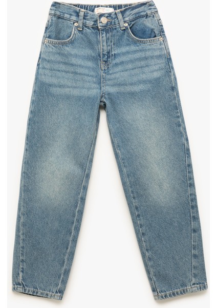 Pamuklu Cepli Rahat Kesim Denim Pantolon