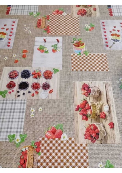 Desenli Silinebilir Masa Örtüsü