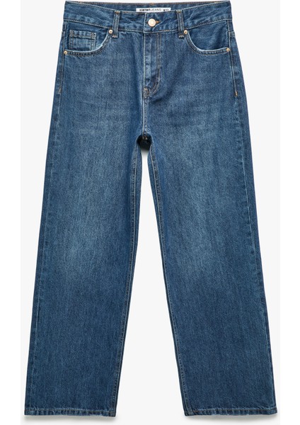 Pamuklu Düz Paça Cepli Jean Pantolon - Straight Jeans