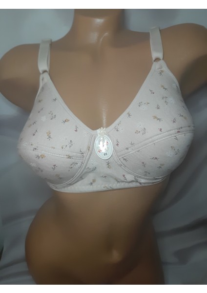 Ten Rengi Süngerli Balensiz Büyük Beden Penye Rahat Kullanışlı Kadın Sütyen