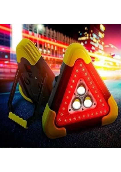 Güneş Enerjili ve Şarjlı Reflektör Acil Yol Durum Uyarısı Park Lambası (4767 - GMS2491-7215 indirimleri