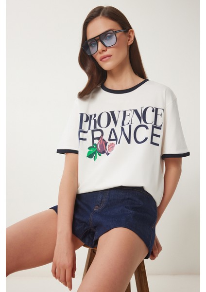 Baskılı Pamuklu Örme T-Shirt
