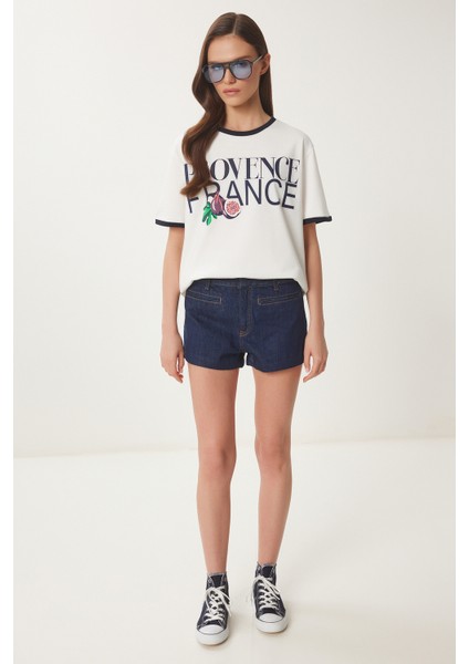 Baskılı Pamuklu Örme T-Shirt fırsatları
