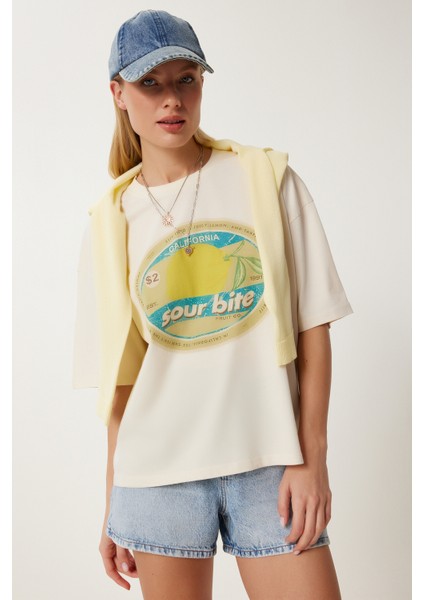 Baskılı Pamuklu Örme T-Shirt