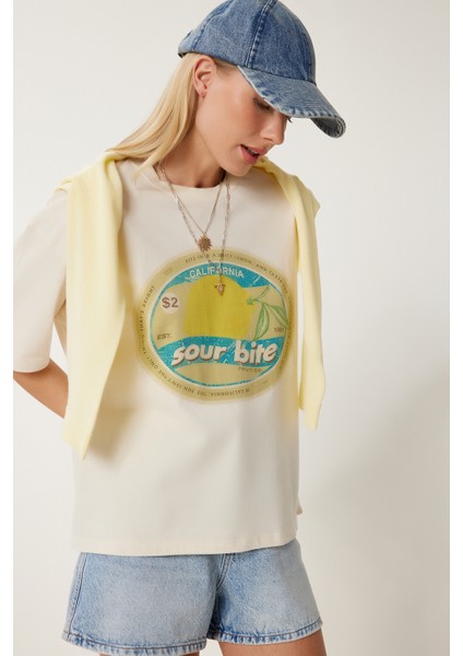Baskılı Pamuklu Örme T-Shirt modelleri