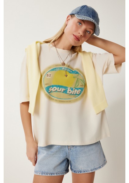 Baskılı Pamuklu Örme T-Shirt fırsatları