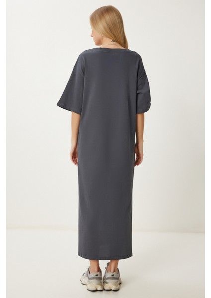Oversize Basic Yazlık Esnek Örme Elbise