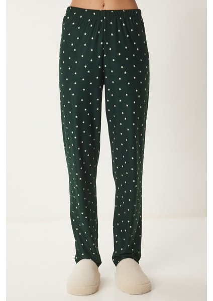 Desenli Gömlek Pantolon Örme Pijama Takımı
