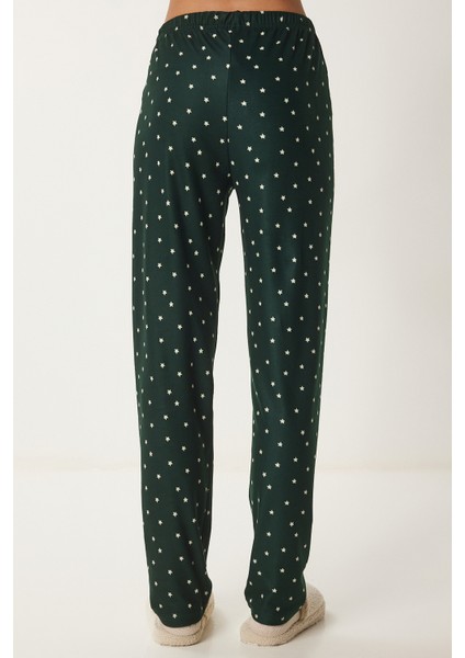 Desenli Gömlek Pantolon Örme Pijama Takımı
