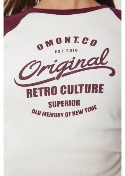Kontrast Renkli Baskılı Örme T-Shirt indirimleri