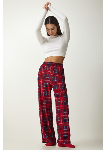 Desenli Yumuşak Dokulu Örme Pijama Altı