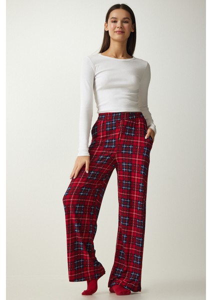 Desenli Yumuşak Dokulu Örme Pijama Altı