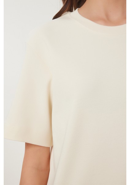 Basic Pamuklu Örme T-Shirt fırsatları