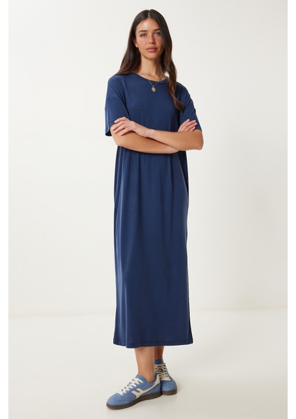 Oversize Basic Yazlık Örme Elbise