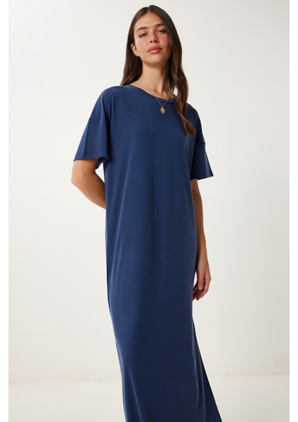 Oversize Basic Yazlık Örme Elbise