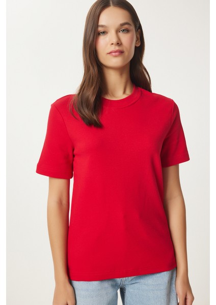 Pamuklu Basic Örme T-Shirt fiyatları