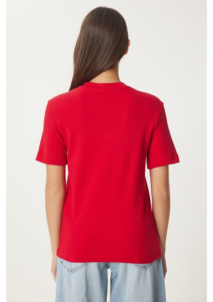 Pamuklu Basic Örme T-Shirt