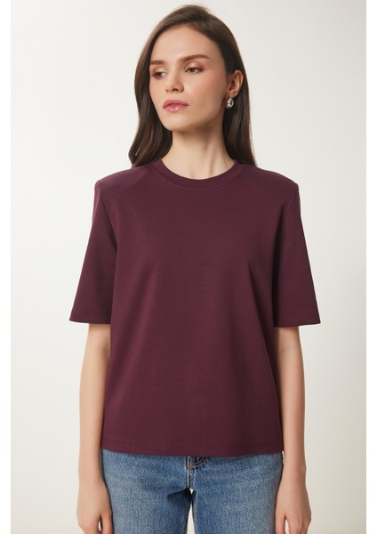 Vatkalı İnterlok Tshirt LUS0085 MÜRDÜM fırsatları