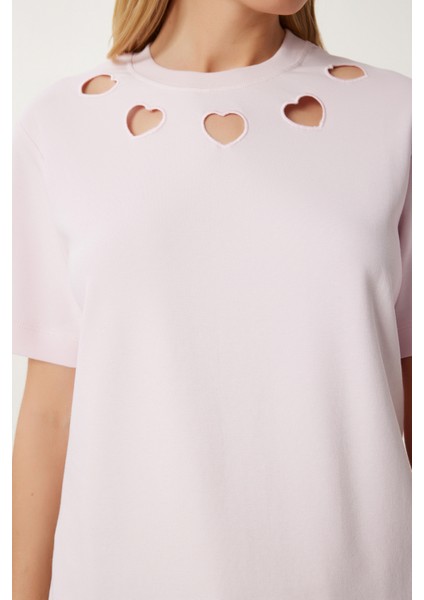 Cut Out Detaylı Pamuklu Örme T-Shirt indirimleri