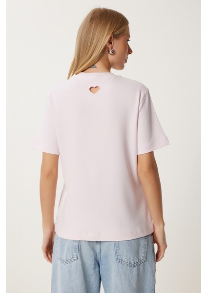 Cut Out Detaylı Pamuklu Örme T-Shirt