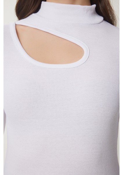 Cut Out Detaylı Fitilli Örme Bluz indirimleri