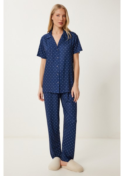 Desenli Esnek Yumuşak Dokulu Pijama Takımı