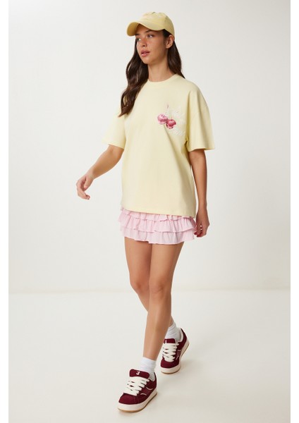 Kabartma Baskılı Örme T-Shirt fiyatları