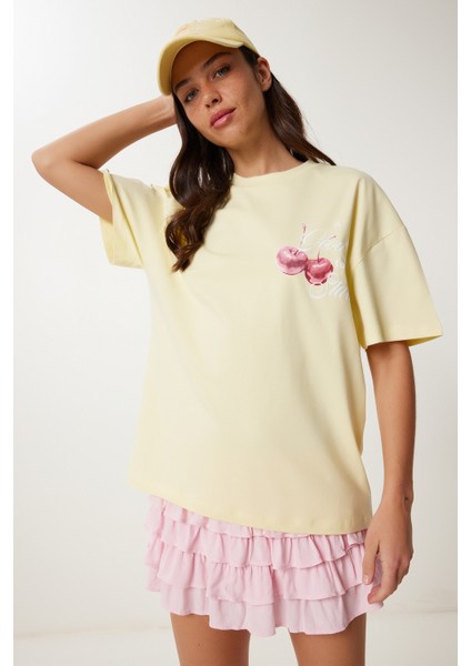 Kabartma Baskılı Örme T-Shirt fırsatları