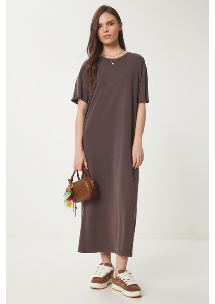 Oversize Basic Yazlık Örme Elbise