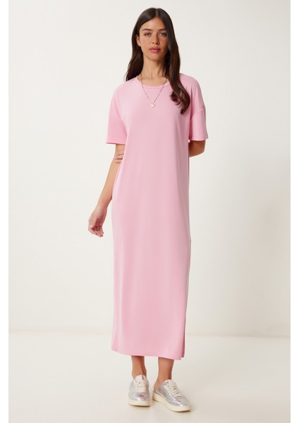 Oversize Basic Yazlık Örme Elbise