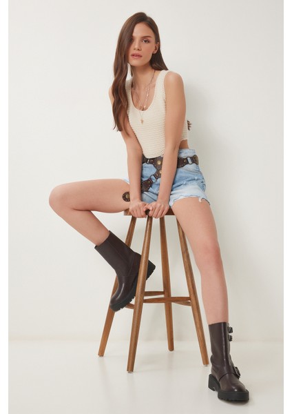Yazlık Crop Triko Bluz