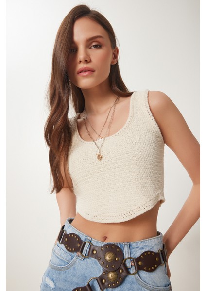 Yazlık Crop Triko Bluz