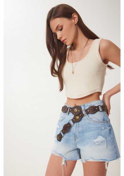 Yazlık Crop Triko Bluz
