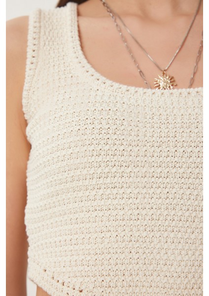 Yazlık Crop Triko Bluz