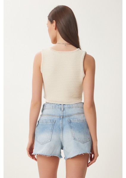 Yazlık Crop Triko Bluz