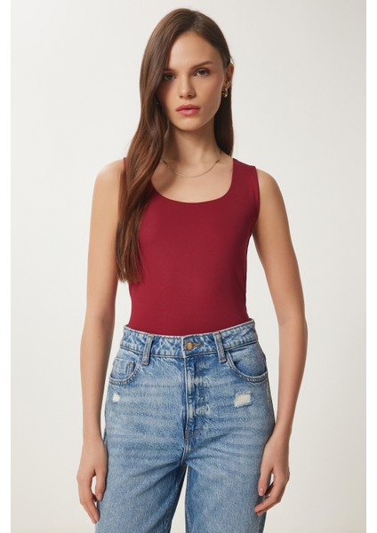 Kolsuz Sandy Bluz LAN0029 BORDO