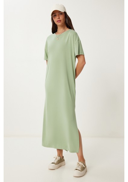 Oversize Basic Yazlık Örme Elbise