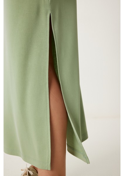 Oversize Basic Yazlık Örme Elbise