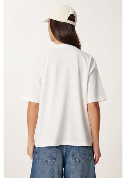 Limon Baskılı Pamuklu Örme T-Shirt indirimleri