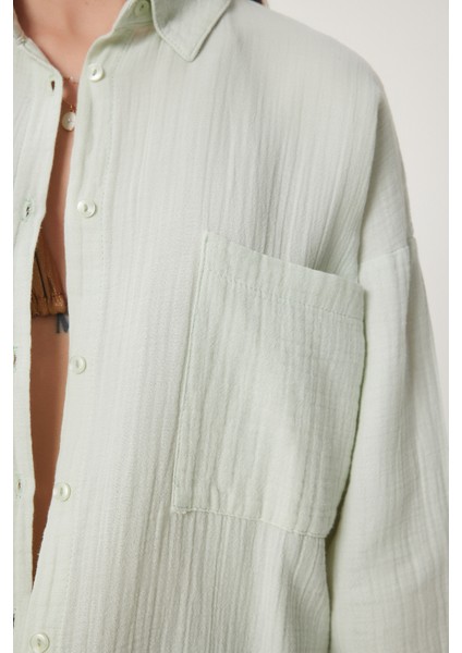 Oversize Basic Müslin Gömlek